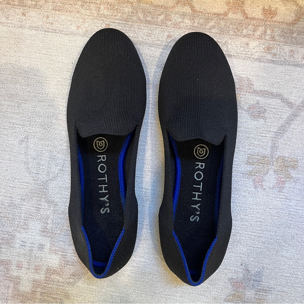 Rothy's Flats Women’s Size 6.5 Black Slip-On Shoes